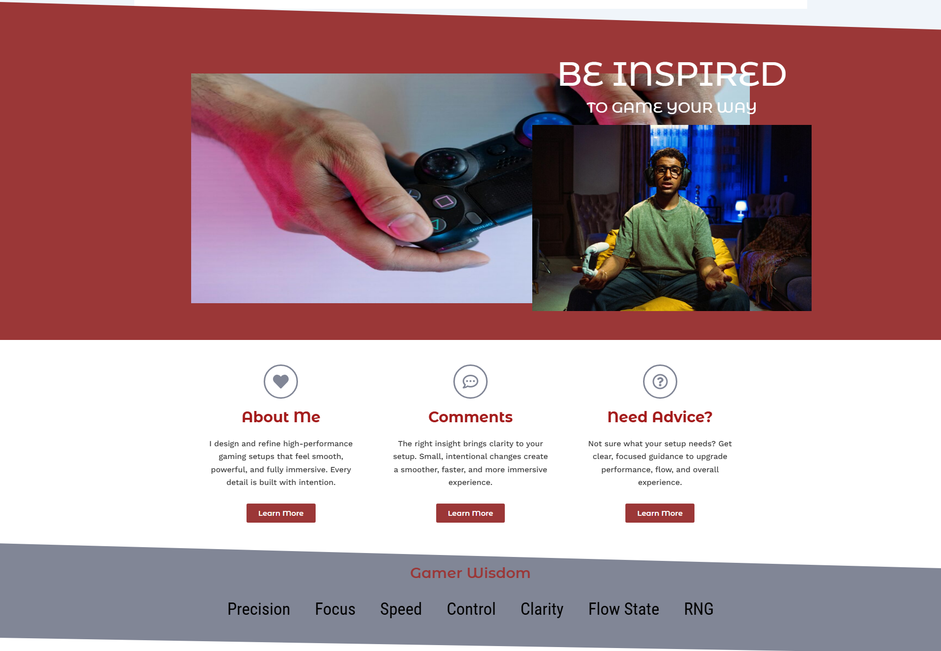 be inspired and info section